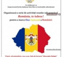 Biblioteca Județeană organizează evenimentul România, te iubesc!