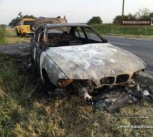 BMW-ul unui diasporean a ars la câțiva metri de intrarea în România