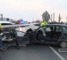 Accident cu trei mașini pe Drumul Careiului. Un șofer a fost rănit grav.(Galerie FOTO)
