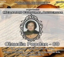 Medalion Cultural Aniversar- Claudia Popdan 80