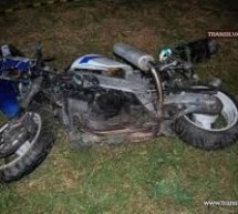 Un oșan s-a răsturnat cu o motocicletă furată din Anglia