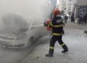 Incendiu la un autoturism în municipiul Satu Mare
