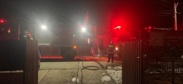 Incendiu la o cameră tehnică a unei case de locuit din Mărtinești