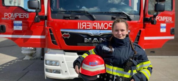 Roxana este singura femeie pompier din județul Satu Mare