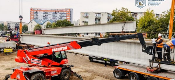Lucrările la noul pod peste Someș din Satu Mare înaintează